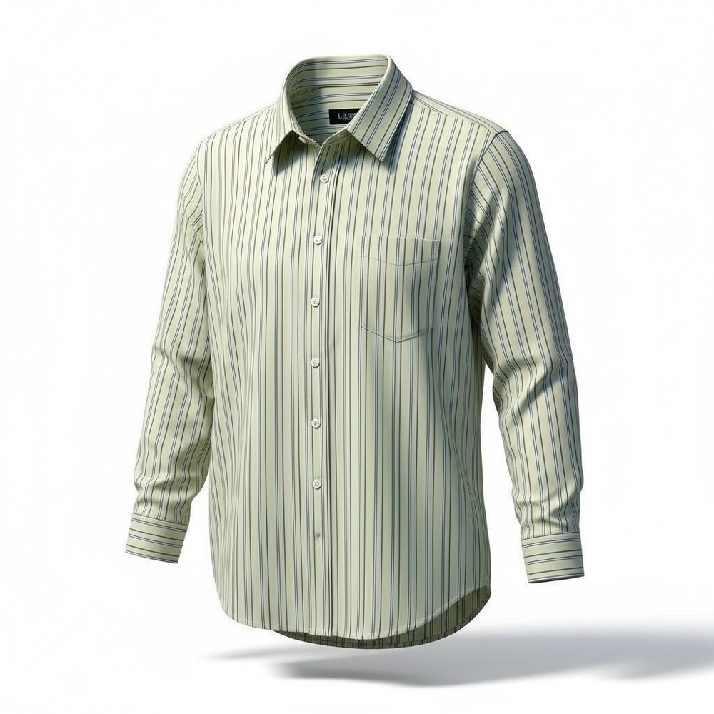 Lauren Ralph Lauren Men's XXL Green Striped Button Down Shirt Dress Shirt Casual